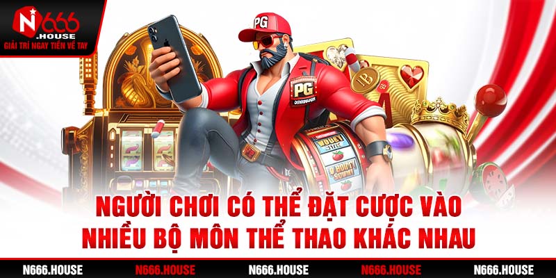 Người chơi có thể đặt cược vào nhiều bộ môn thể thao khác nhau